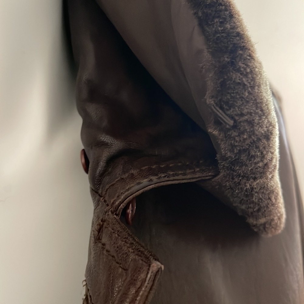 ANDREW MARC New York Leather MenS Size Large, Brown Coat Jacket. - Picture 11 of 16